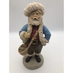 Santa Claus by Florentine Art Studio Vintage Hand Painted Christmas Sculpture